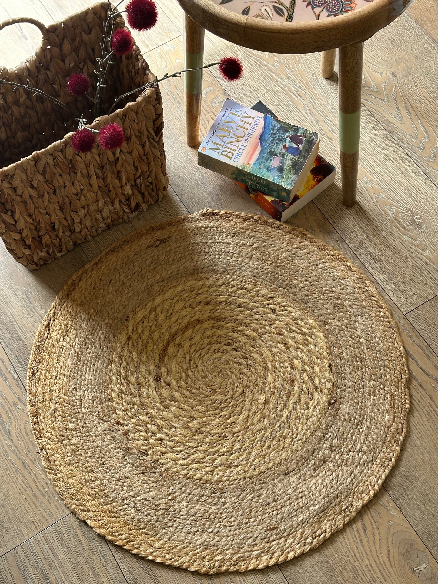 Natural Two-Tone Jute Rug