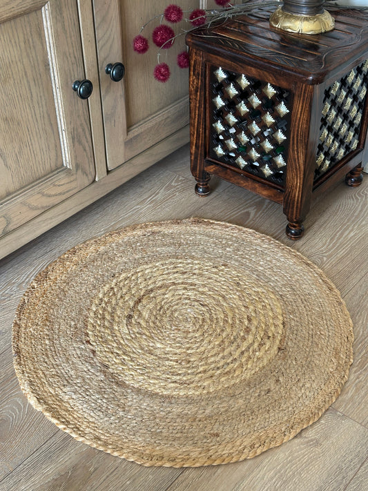 Natural Two-Tone Jute Rug