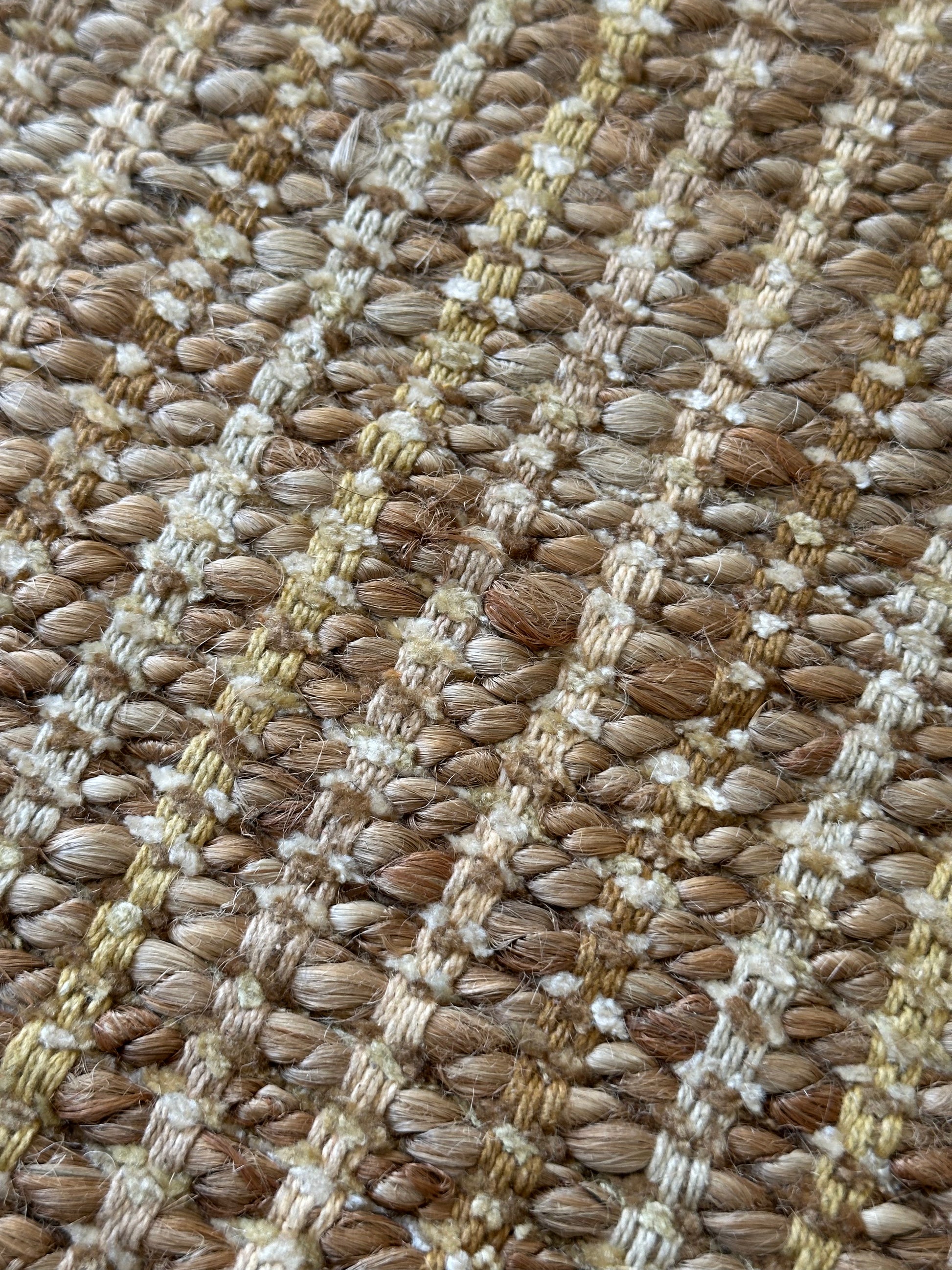 Decorative striped jute rug for the home