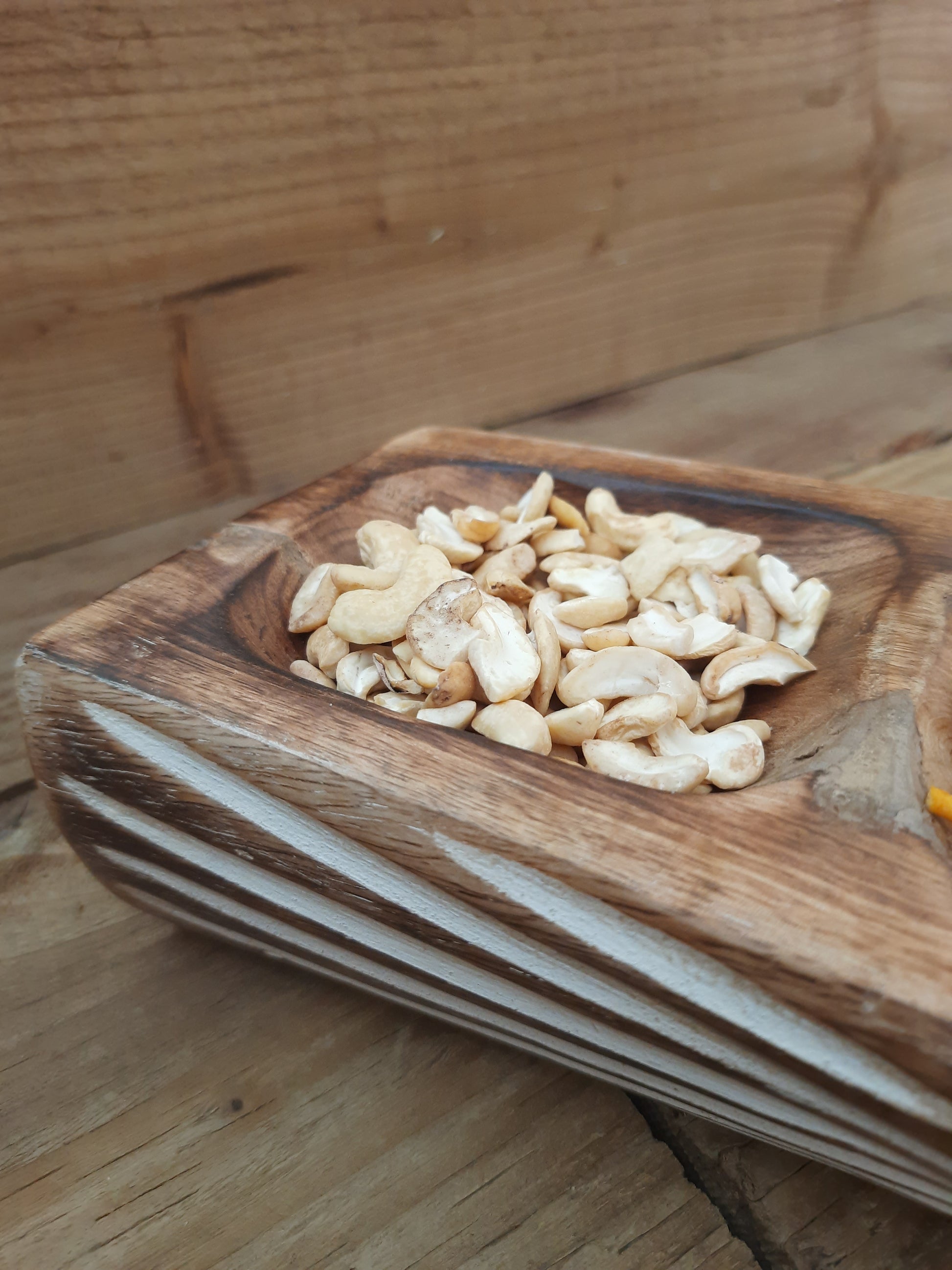 Three section mango wood serving board