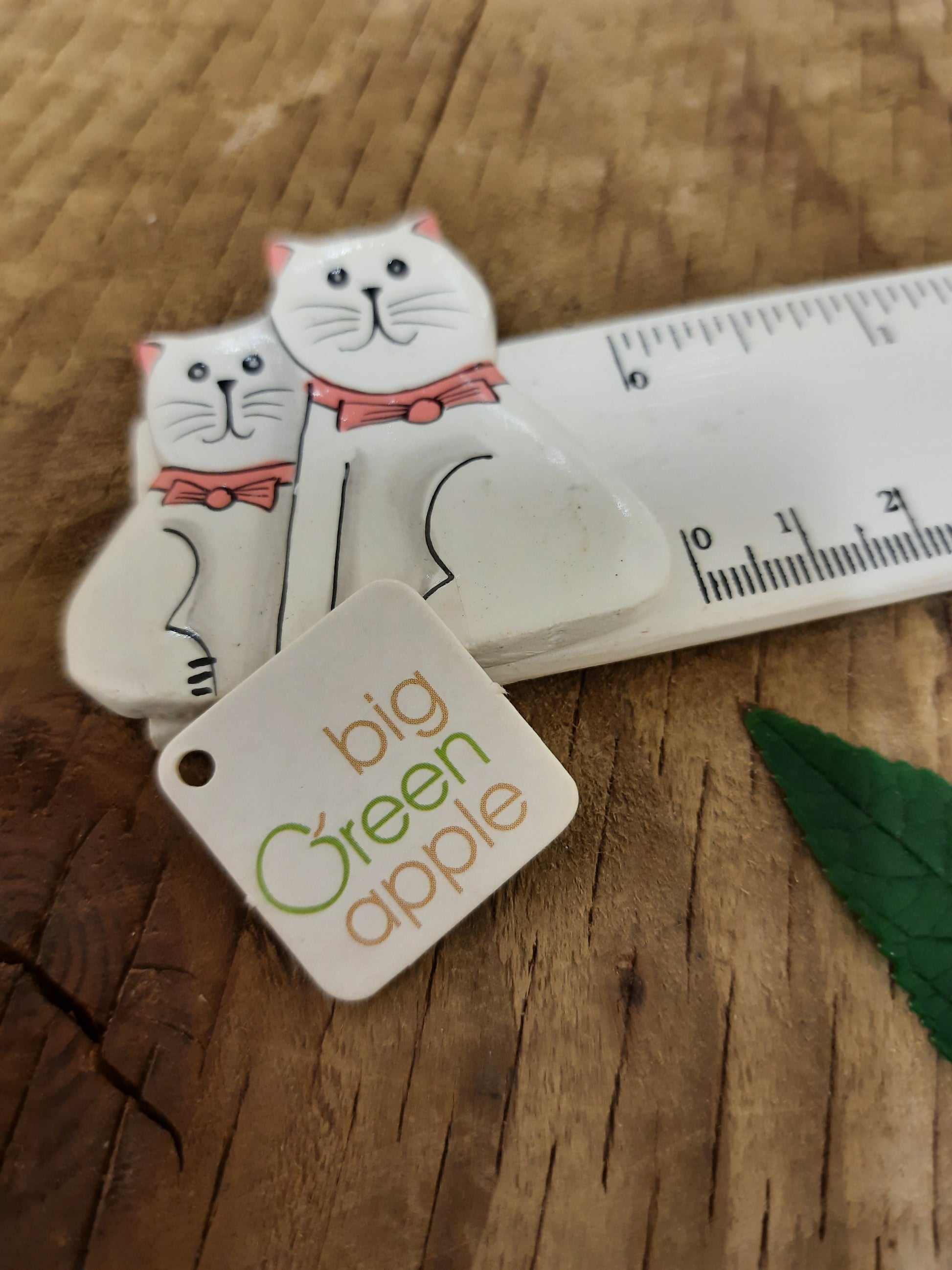 big green apple, wooden fair trade cat ruler, eco friendly gifts, eco friendly, living sustainable