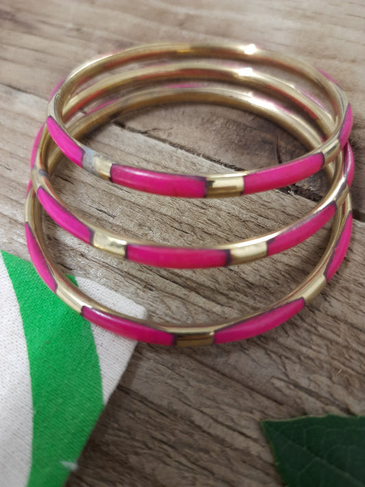 Pink Bangle Set