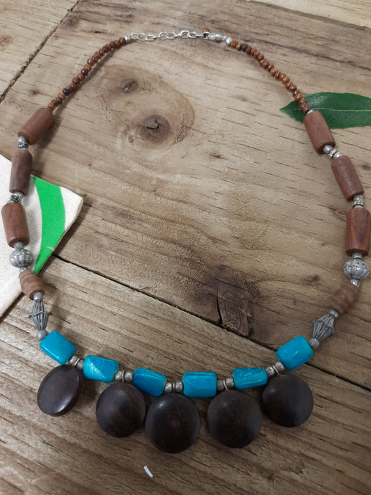 Colourful Soul Artisan Wooden Statement Necklace