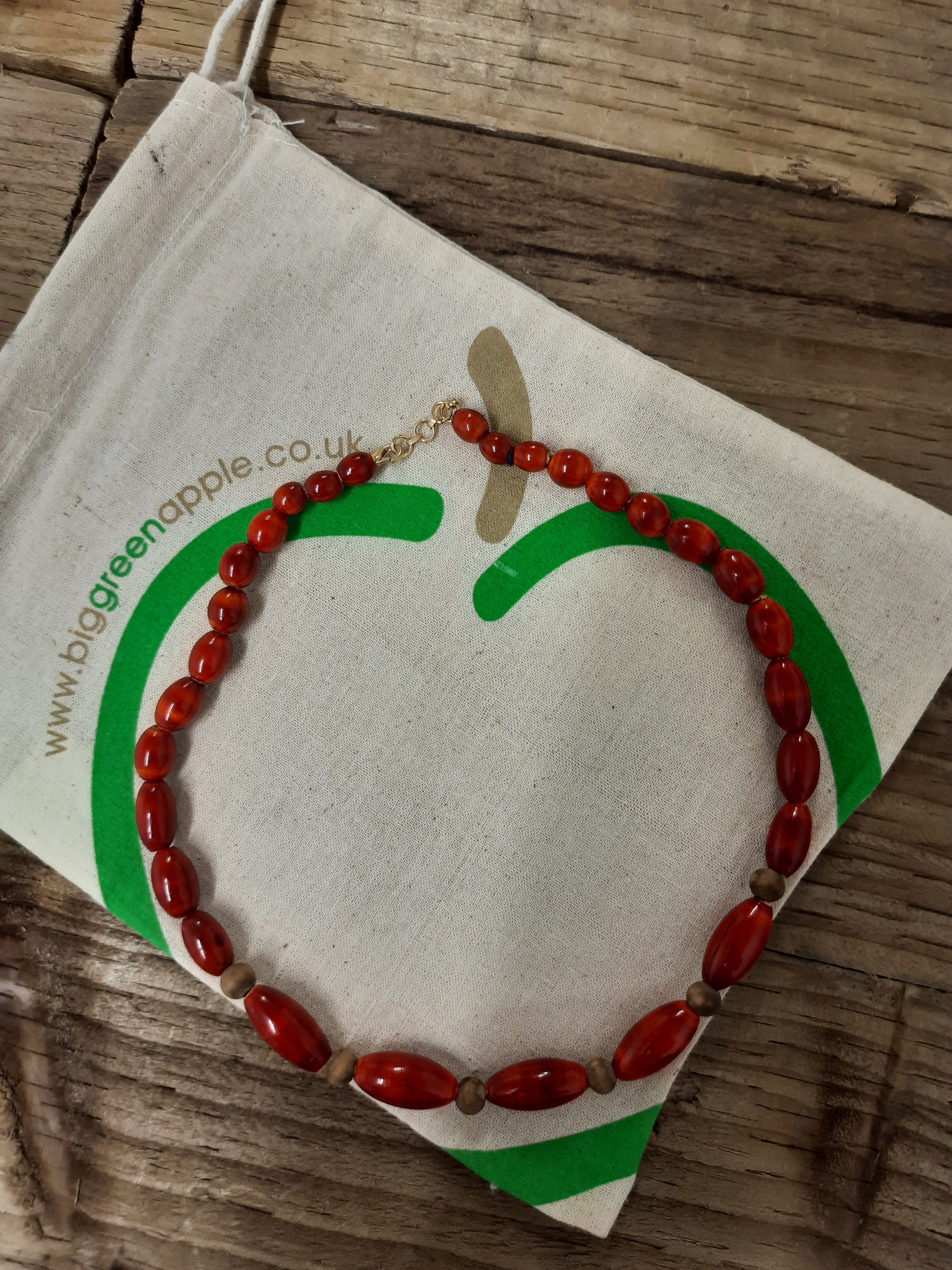Eco Friendly Gift Ideas, Necklace, Sustainable Gift Ideas, Ethical Shopping, Sustainable Jewellery, Birthday Gifts For Her, BIG GREEN APPLE 