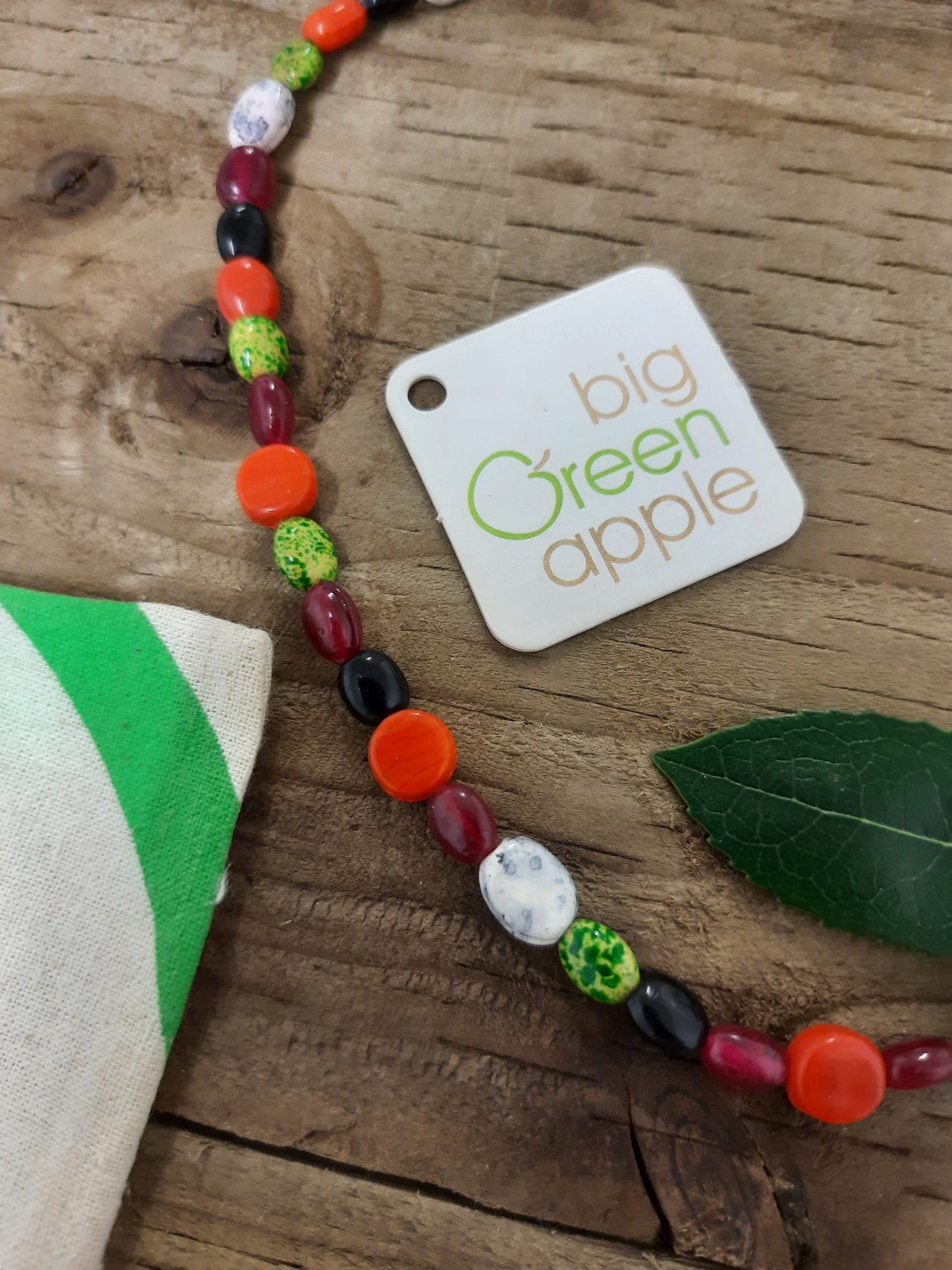 Eco Friendly Things, Sustainable Products, Necklace, Ethical Presents, Jewelry Fair Trade, BIG GREEN APPLE